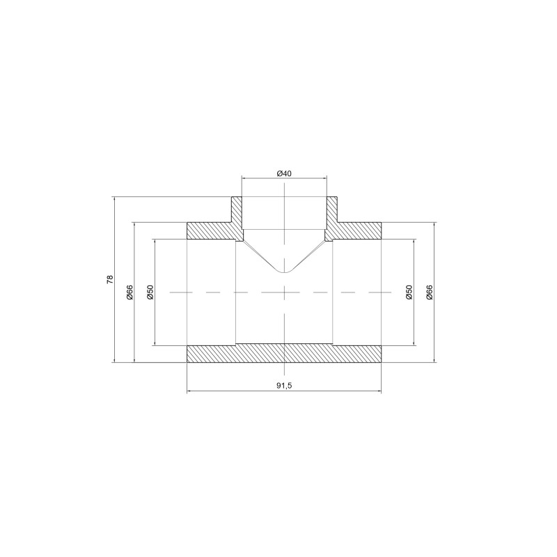 Трійник PPR Thermo Alliance 50х40х50 SD00029368