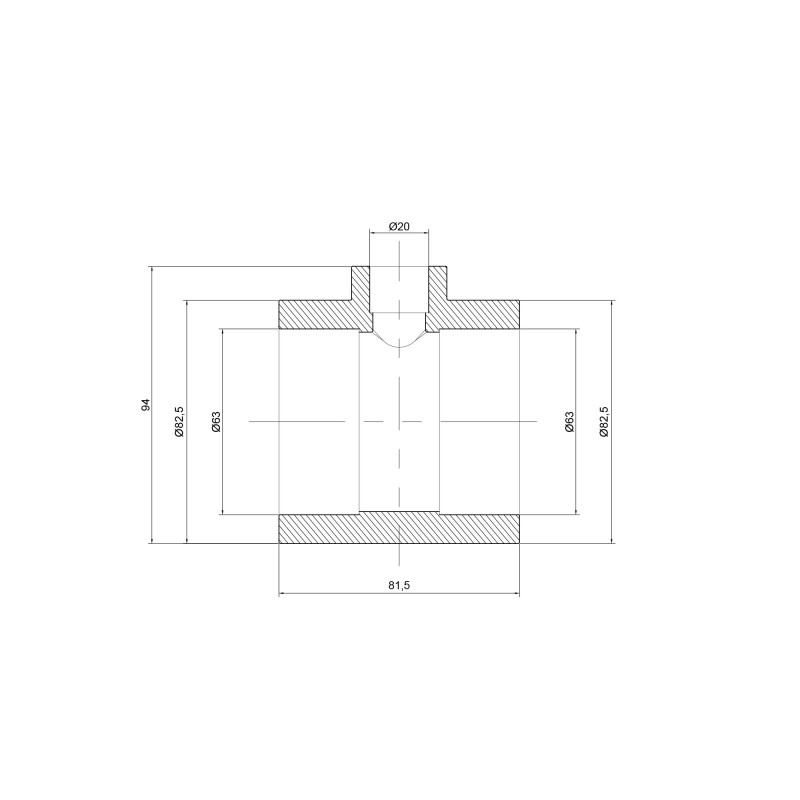 Трійник PPR Thermo Alliance 63х20х63 SD00029369