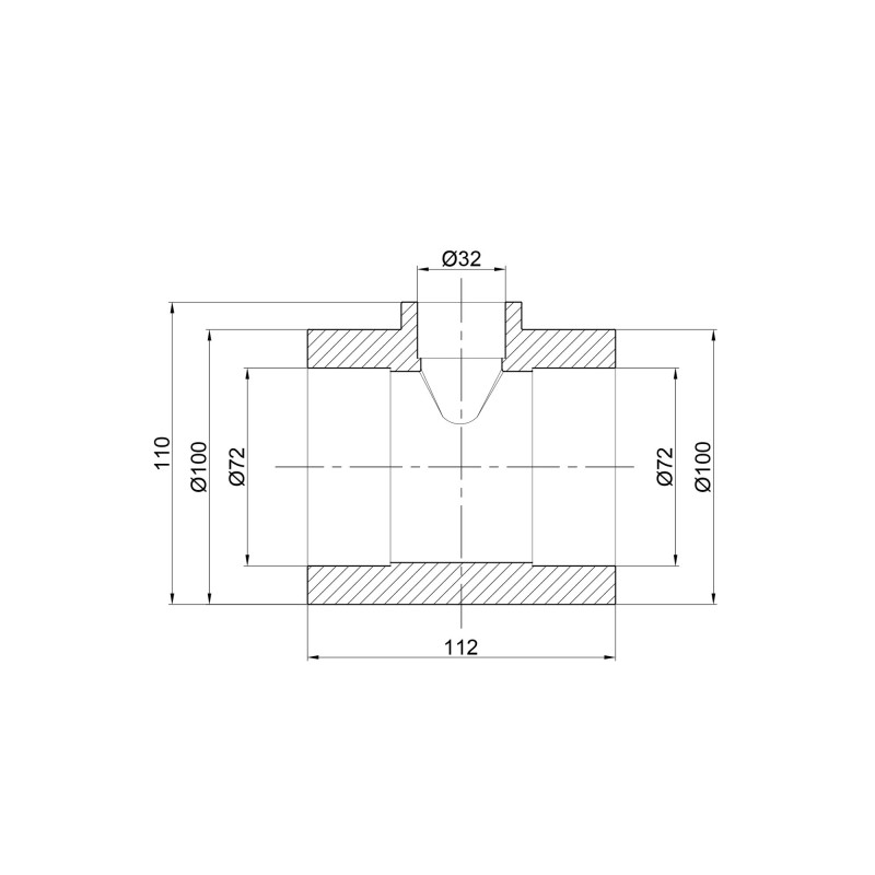 Трійник PPR Thermo Alliance 75х32х75 SD00029374