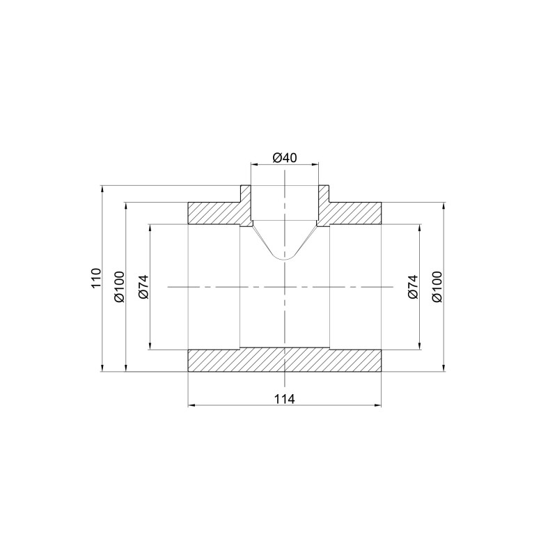 Трійник PPR Thermo Alliance 75х40х75 SD00029375
