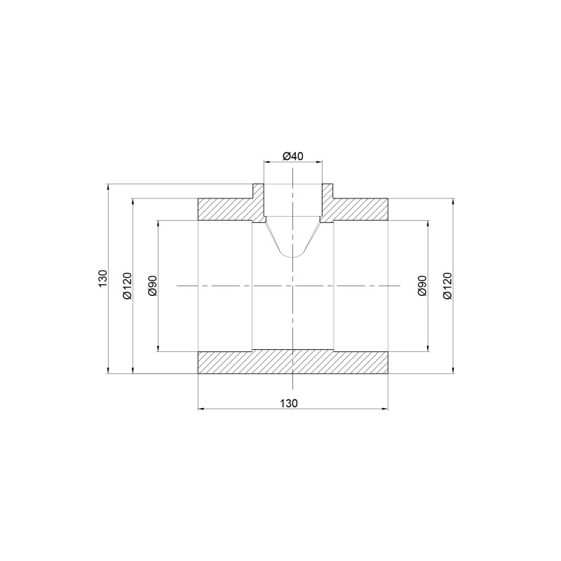 Трійник PPR Thermo Alliance 90х40х90 SD00029378