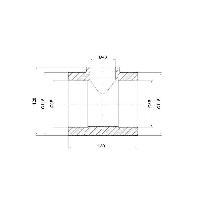 Трійник PPR Thermo Alliance 90х50х90 SD00029379