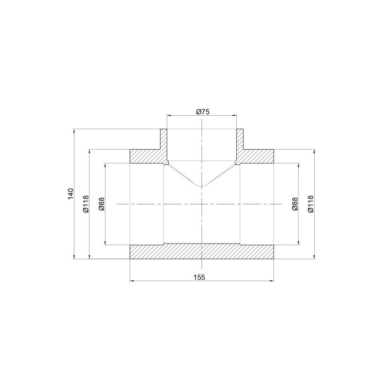 Трійник PPR Thermo Alliance 90х75х90 SD00029381