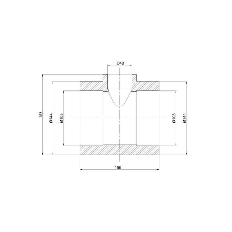 Трійник PPR Thermo Alliance 110х50х110 SD00029382