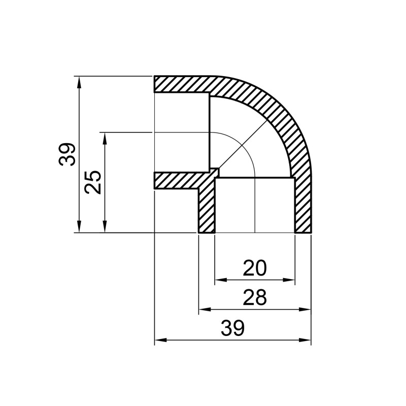 Кутик PPR Thermo Alliance 20, 90° SD00029407