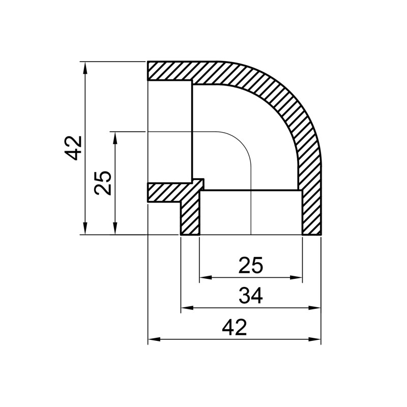 Кутик PPR Thermo Alliance 25, 90° SD00029408