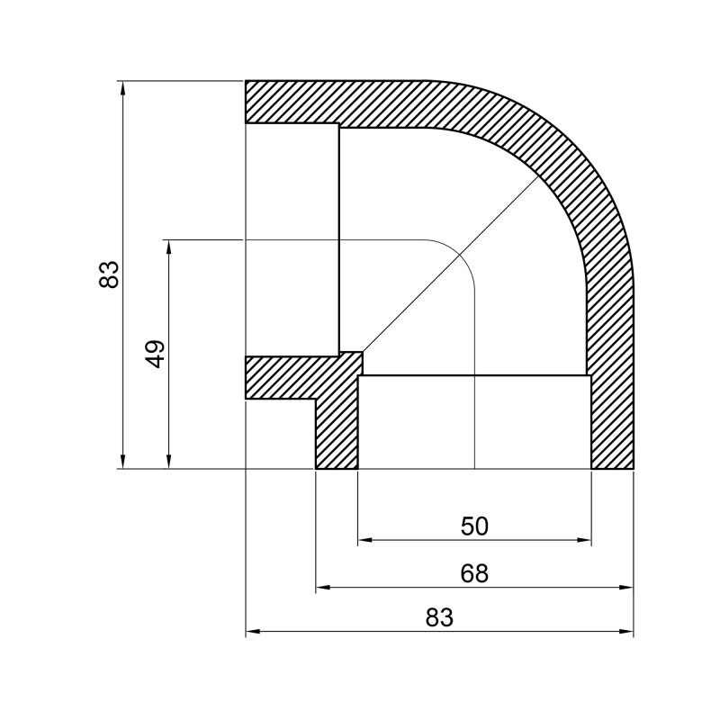 Кутик PPR Thermo Alliance 50, 90° SD00029411