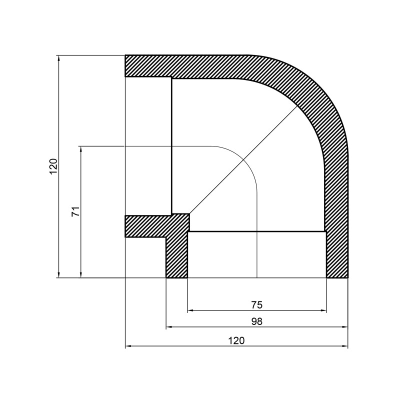 Кутик PPR Thermo Alliance 75, 90° SD00029413
