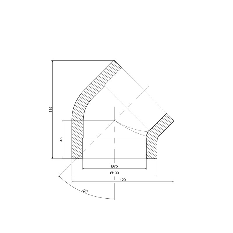 Кутик PPR Thermo Alliance 75, 45° SD00029404