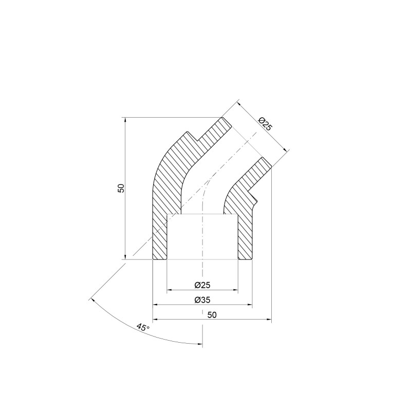 Кутик PPR Thermo Alliance 25, 45° SD00029394