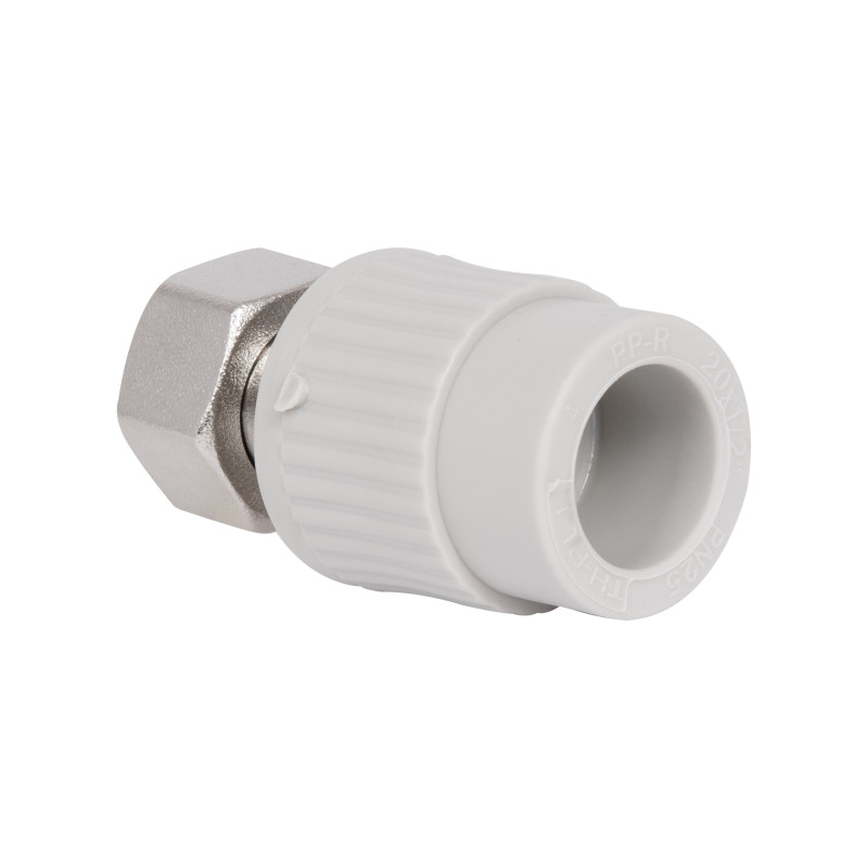 Муфта PPR Thermo Alliance з накидною гайкою 20х1/2
