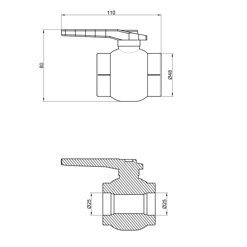 Кран кульовий PPR Thermo Alliance 25 SD00029243