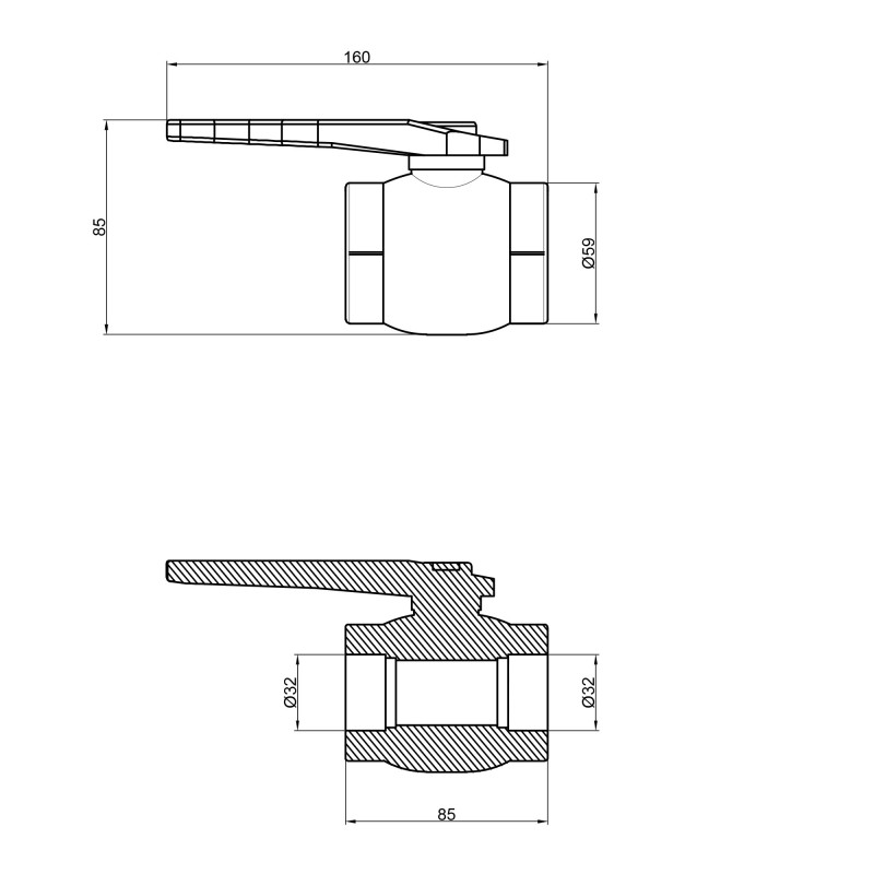 Кран кульовий PPR Thermo Alliance 32 SD00029244