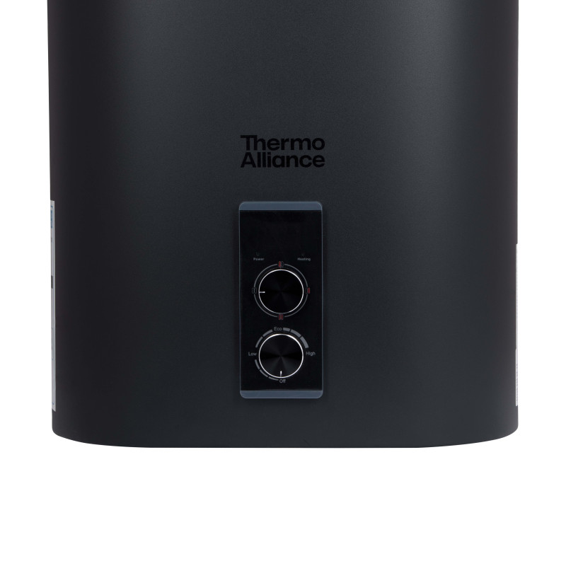 Водонагрівач електричний Thermo Alliance 50 л Black, плоский вертикальний, мокрий ТЕН 2 кВт (0,8+1,2) DT50V20G(PD)/2В SD00054752