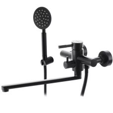 WEZER Змішувач для ванни EKO7A-01-BLACK, нержавіюча сталь