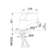 Frap Змішувач для умивальника F1003, хром