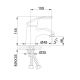 Frap Змішувач для умивальника F1021, хром