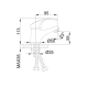 Frap Змішувач для умивальника F1036, хром