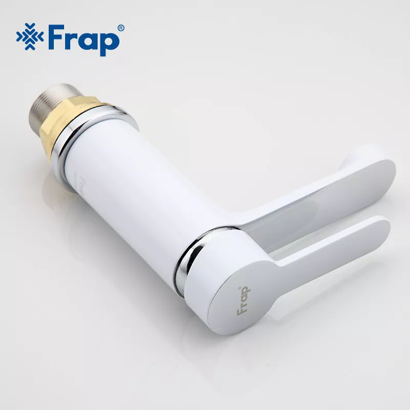 Frap Змішувач для умивальника F1041, білий/хром