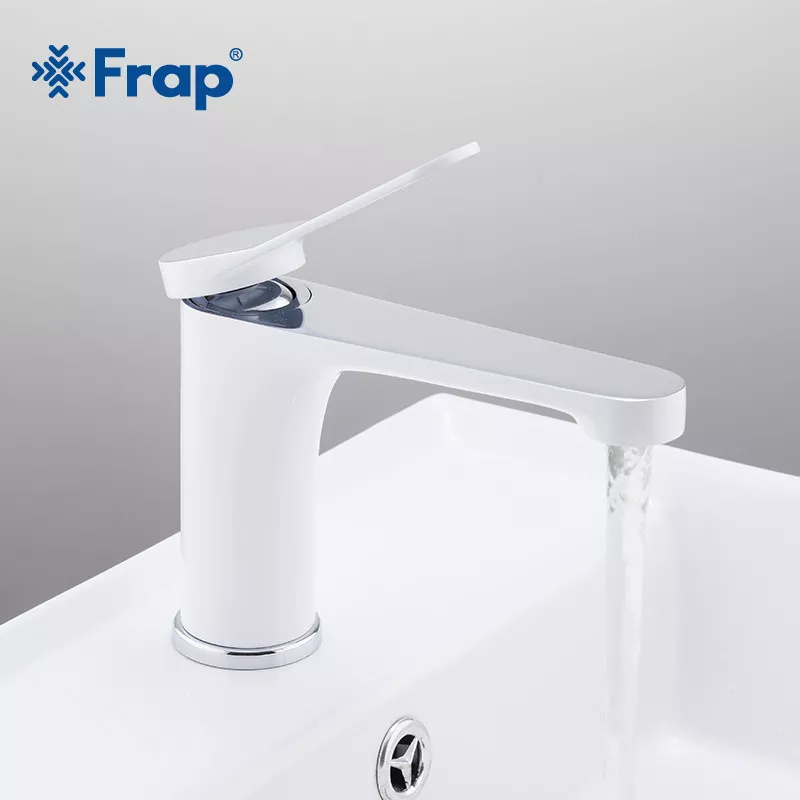 Frap Змішувач для умивальника F1045, білий/хром