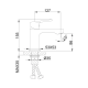 Frap Змішувач для умивальника F1046, хром