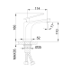 Frap Змішувач для умивальника F1057, чорний/хром