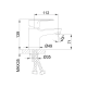 Frap Змішувач для умивальника F10702-B, хром