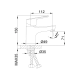 Frap Змішувач для умивальника F10703-B, хром