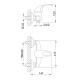 Frap Змішувач для душу F2003, хром