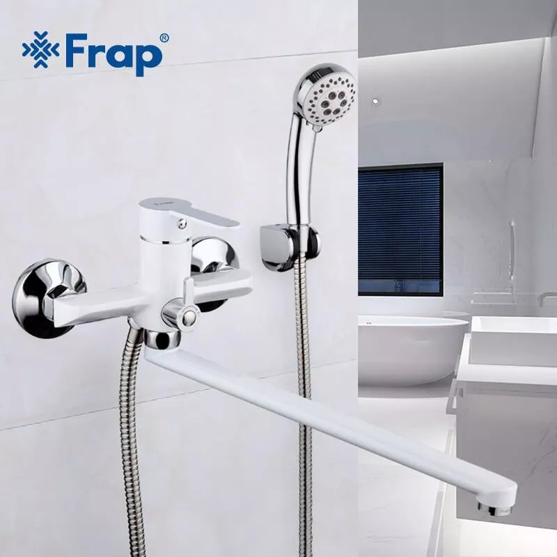 Frap Змішувач для ванни F2241, білий/хром