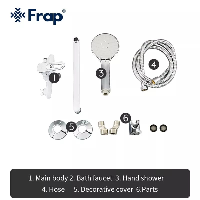 Frap Змішувач для ванни F2249, білий/хром