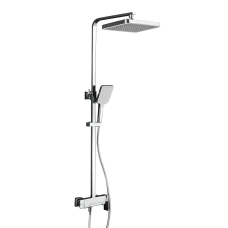 FRAP змішувач F2490 душ. система 3х функц. поворот. вилив лат. корпус Ø35 (хром) {4/1} (F2490)