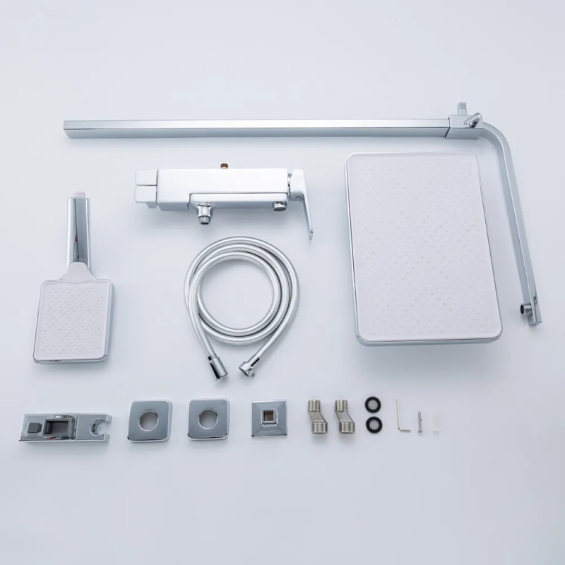 FRAP змішувач F2490 душ. система 3х функц. поворот. вилив лат. корпус Ø35 (хром) {4/1} (F2490)