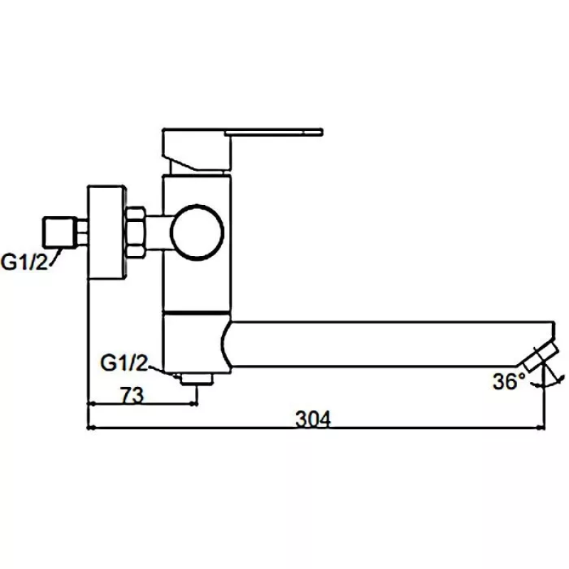Frap Змішувач для ванни F32801-6, чорний