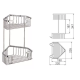 Frap Полиця кутова F351-1, 2-х ярусна, 240х320 мм, хром