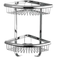 Frap Полиця кутова F352-1, 2-х ярусна, 240х320 мм, нержавіюча сталь, хром