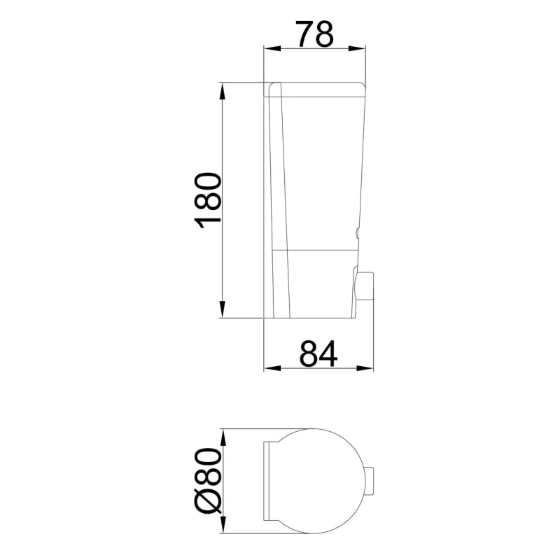 Frap Дозатор рідкого мила F406, пластик, хром/синій, 400 мл