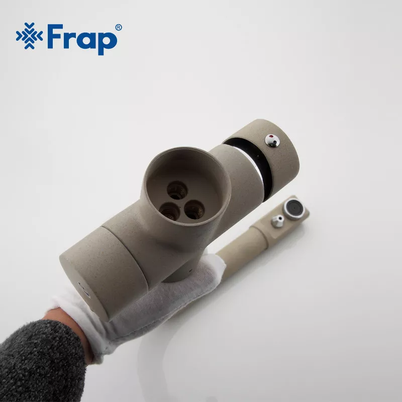 Frap Змішувач для кухні на дві води F4352-20, бежевий