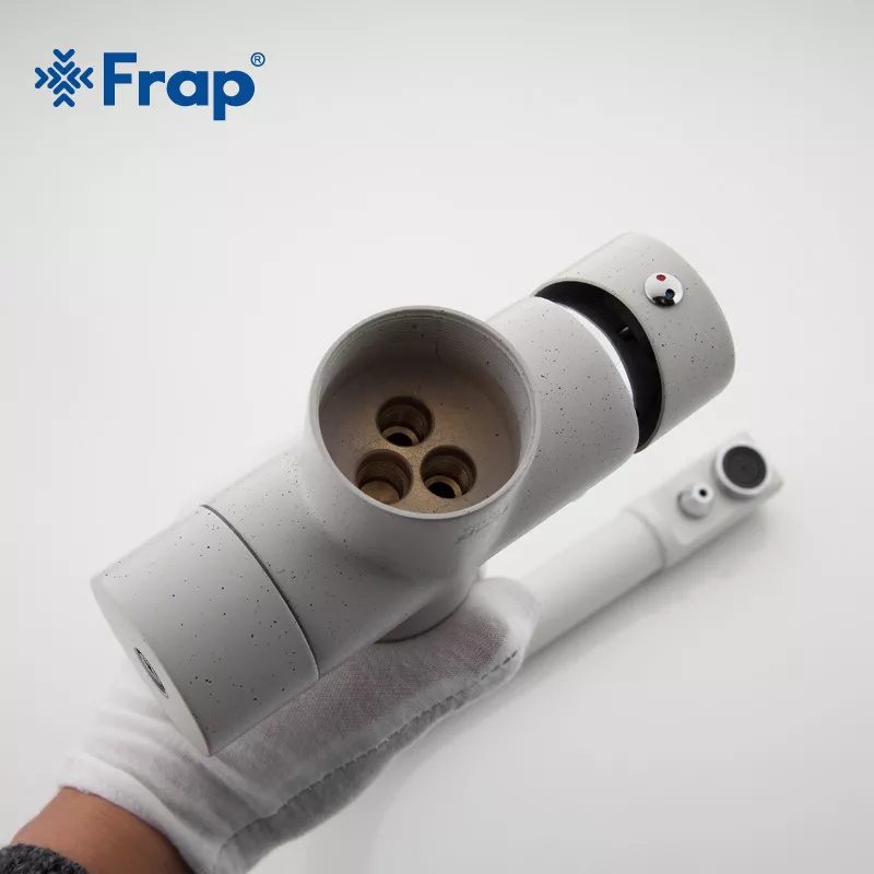 Frap Змішувач для кухні на дві води F4352-8, білий