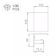 Frap F502-6 тримач паперу з полкою (чорний) {36}