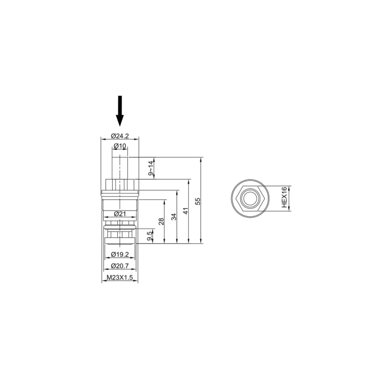 Frap Кран-букса F52-11 для кнопкового вимикача H44