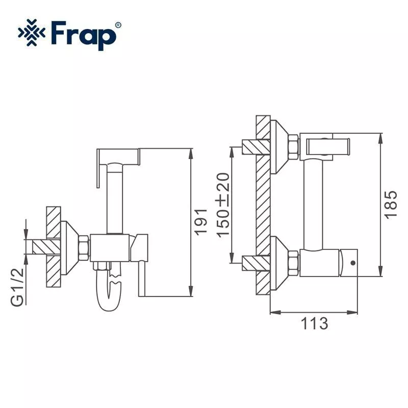Frap Гігієнічний душ F7503, хром
