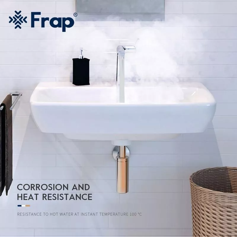 Frap Сифон для раковини F82-5 під донний клапан, латунь, сатин