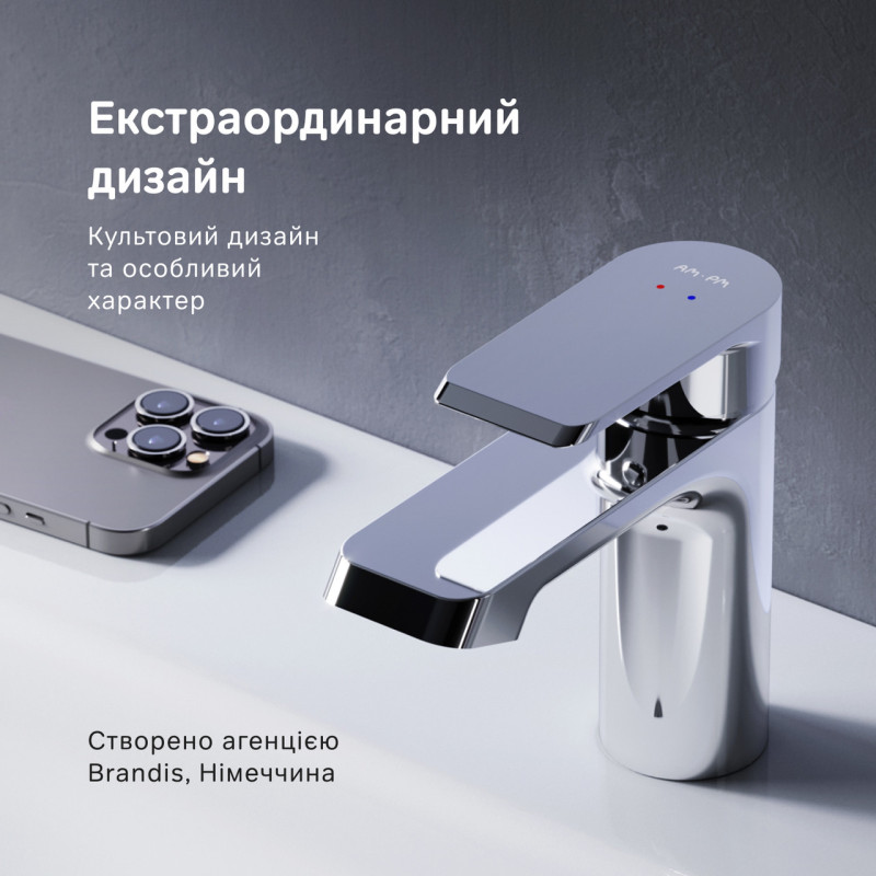 Змішувач для умивальника AM.PM Flash хром F9H02100