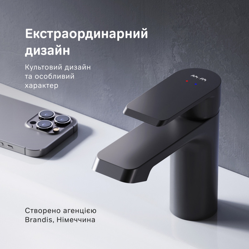 Змішувач для умивальника AM.PM Flash чорний F9H02122