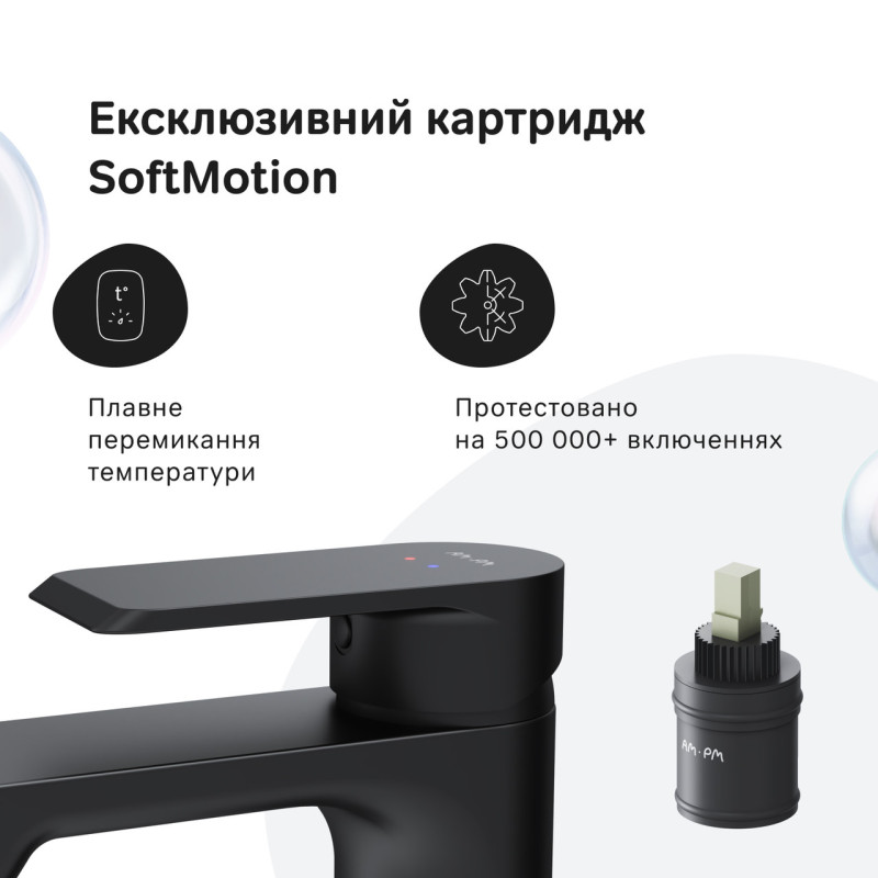 Змішувач для умивальника AM.PM Flash чорний F9H02122