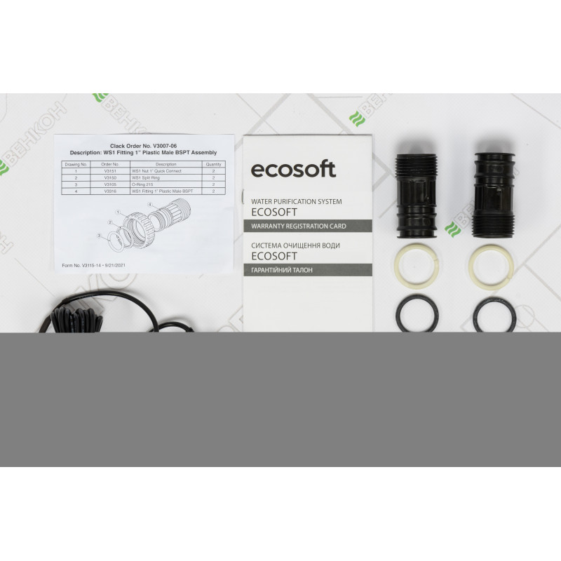 ECOSOFT Компактний фільтр знезалізнення та пом'якшення води Titanium Gold 250 (FK1035CABCEMIXCOR)