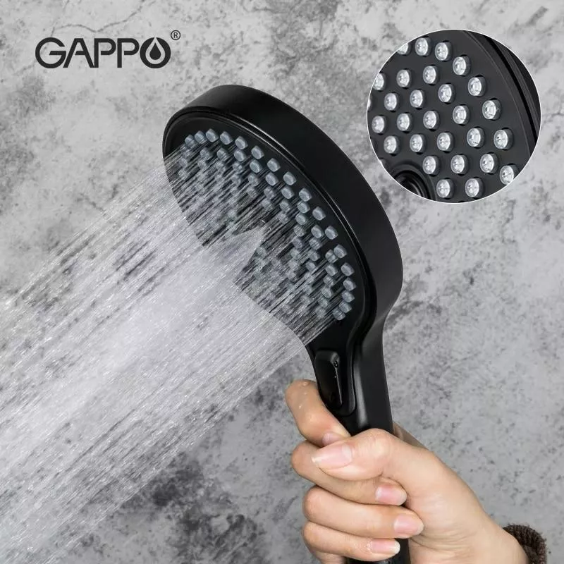 GAPPO Душова лійка G004, 3-режим, чорний