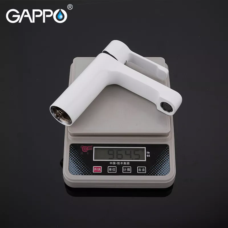 GAPPO Змішувач для умивальника G1002-8, білий/хром