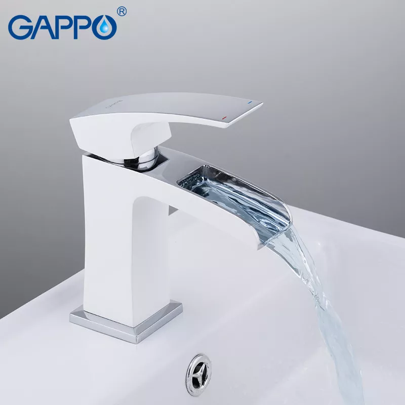 GAPPO Змішувач для умивальника G1007-30, білий/хром